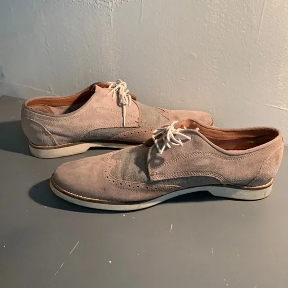 Venturini Mens Dress Oxfords, Suede Leather Shoes, Size 11